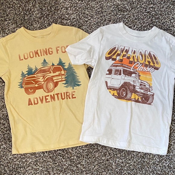 Wonder Nation Yellow and White Adventure Tees - Picture 1 of 3